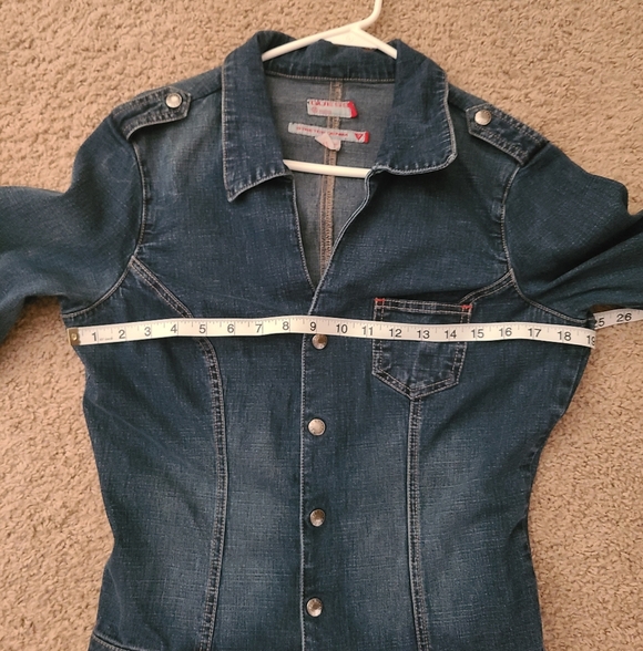 GUESS Jumpsuit Darkwash Blue size Large - Picture 3 of 4